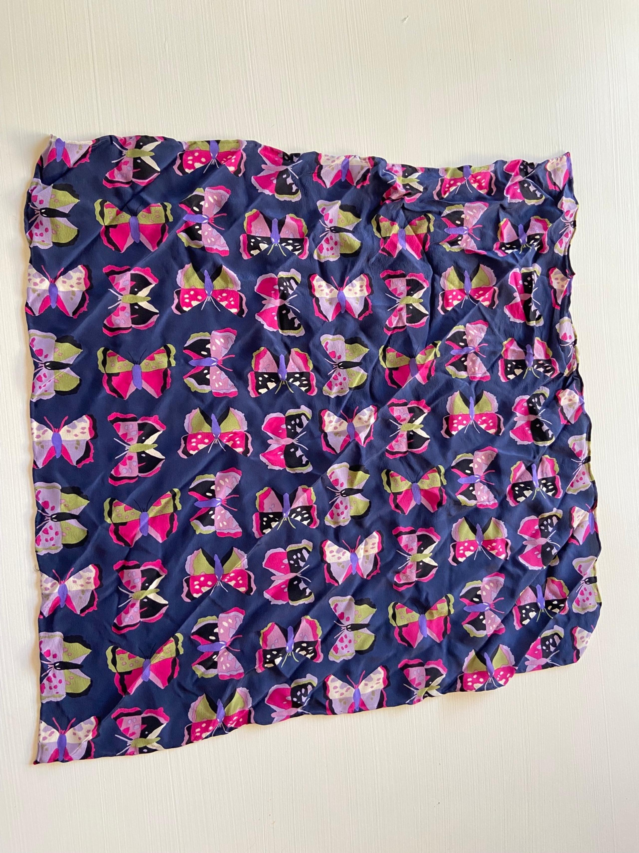 CharlotteSparre 100% silk scarf butterfly print