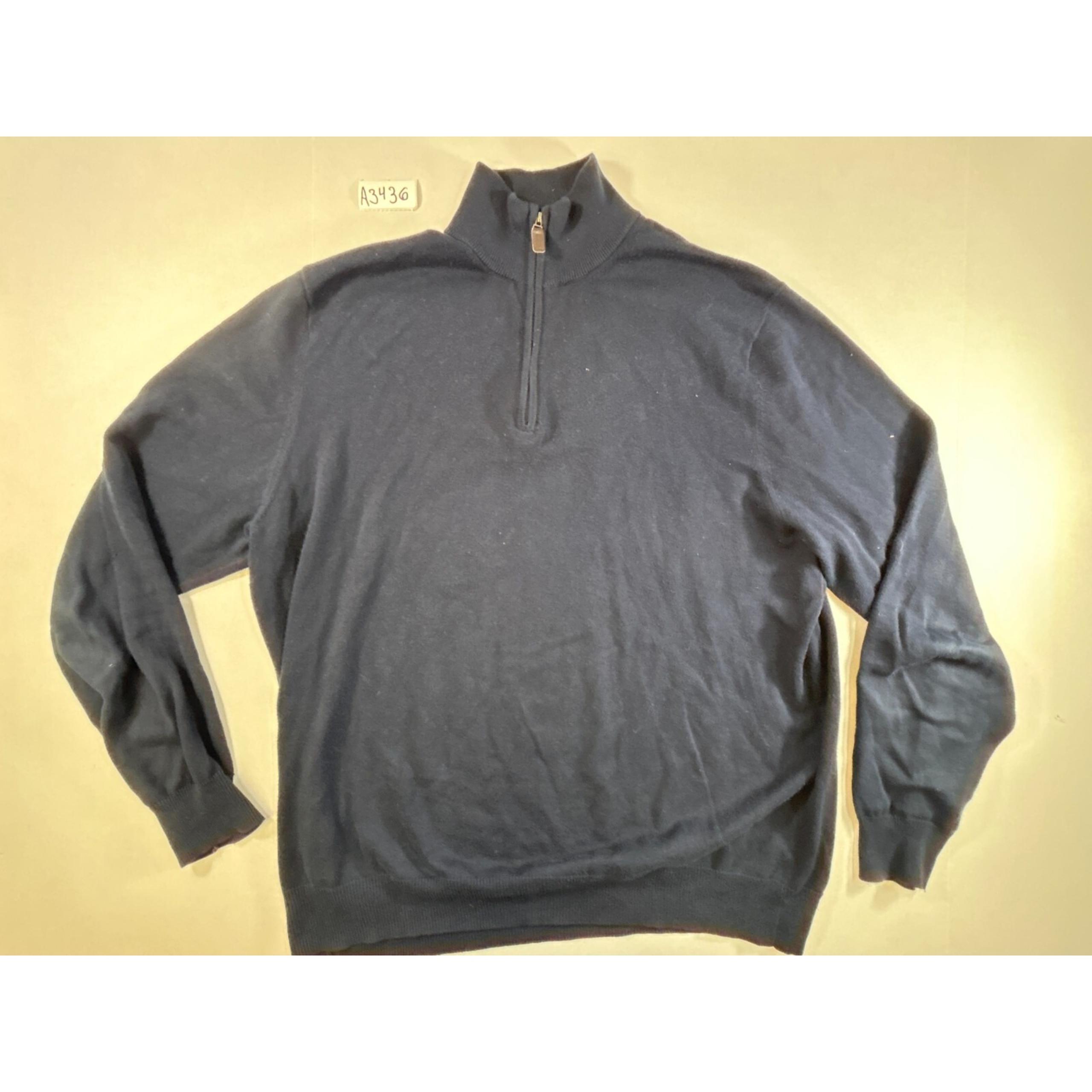 Jos A Bank sweater Men's size Large black quarter-zip pullover