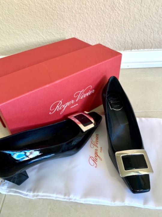 Roger Vivier Black Patent Heels