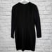 Vintage Creations Joseph Ribkoff Sheath Dress Size 12 Gold Buttons Sheer Sleeves