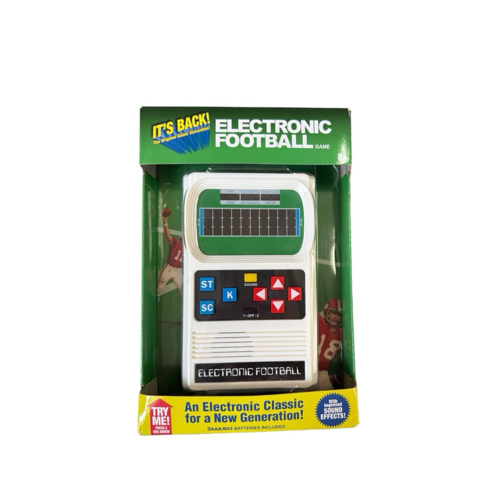 NEW Basic Fun Classic Retro Handheld Electronic Football Game