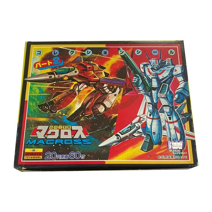 Ohsato Toy & Model vintage box of Macross stickers