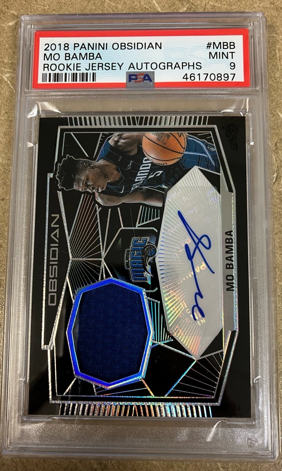 2018 Panini Obsidian Mo Bamba Rookie Autographs Auto RC #MBB PSA 9.
