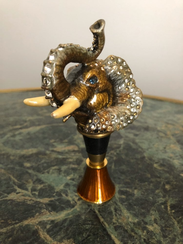 JayStrongwater elephant metal/crystal st