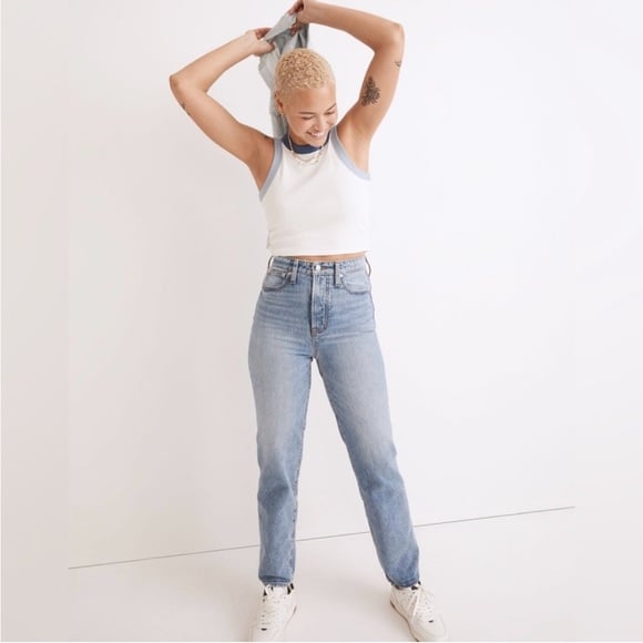 Madewell The Curvy Perfect Vintage Straight Jean in Seyland Wash High Rise 27