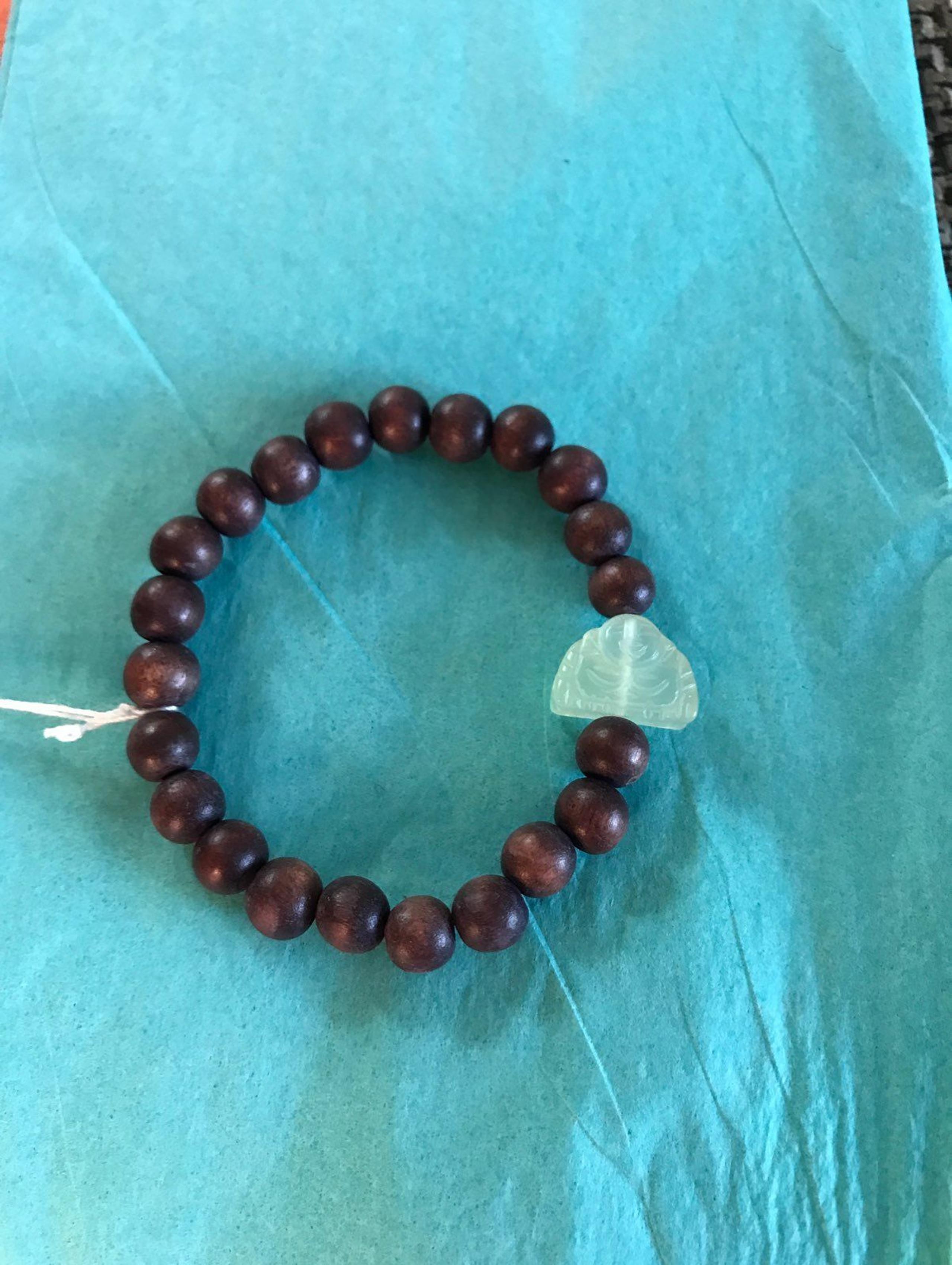 Buddha Wooden Bead Bracelet