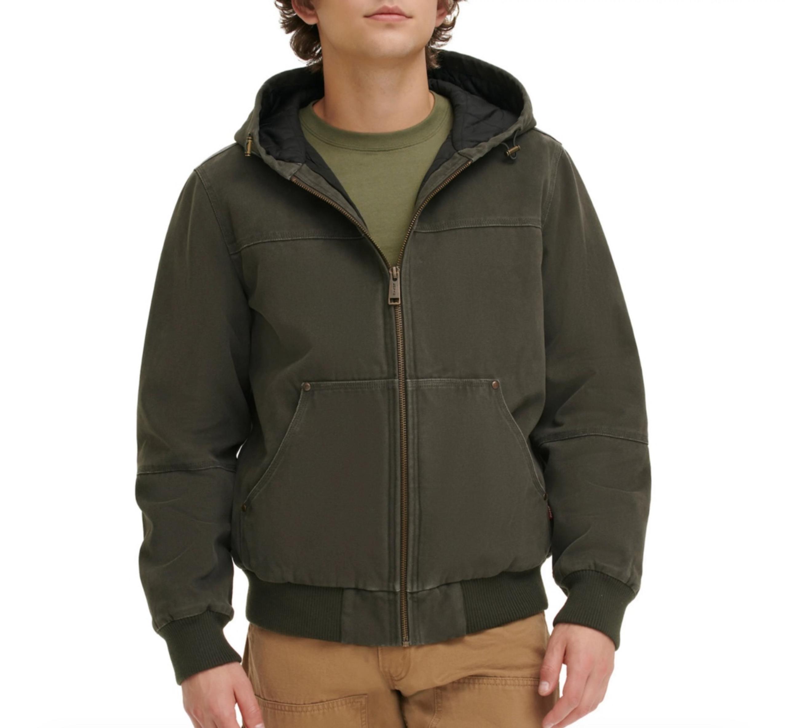 Levi's Cotton Hooded Workwear Bomber Jacket