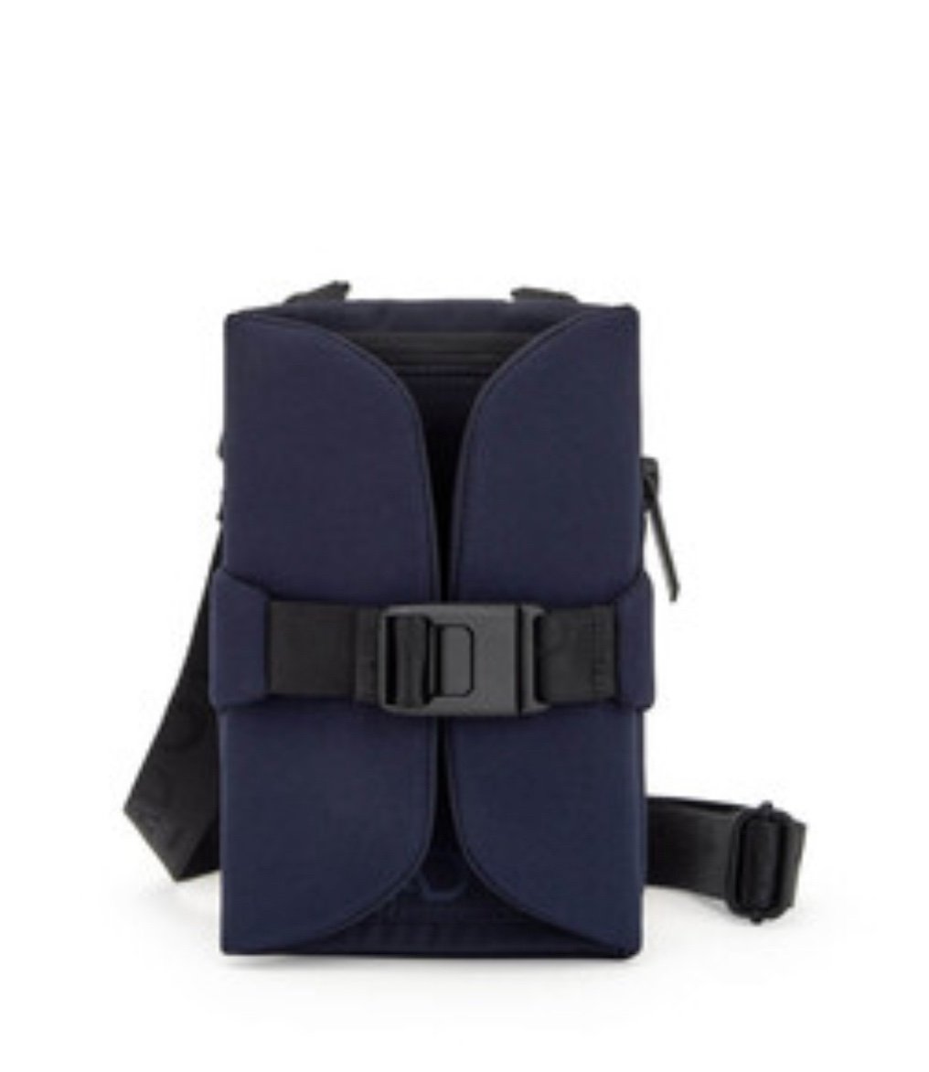 Adolfo Dominguez Unisex Navy Blue Crossbody Wallet & Cell Phone Bag New No Tag