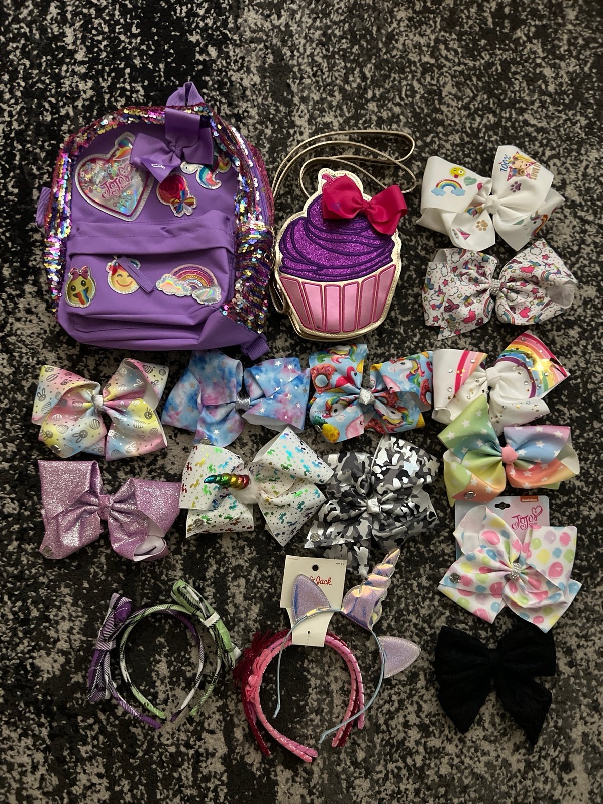 Jojo Siwa backpack purse and bows