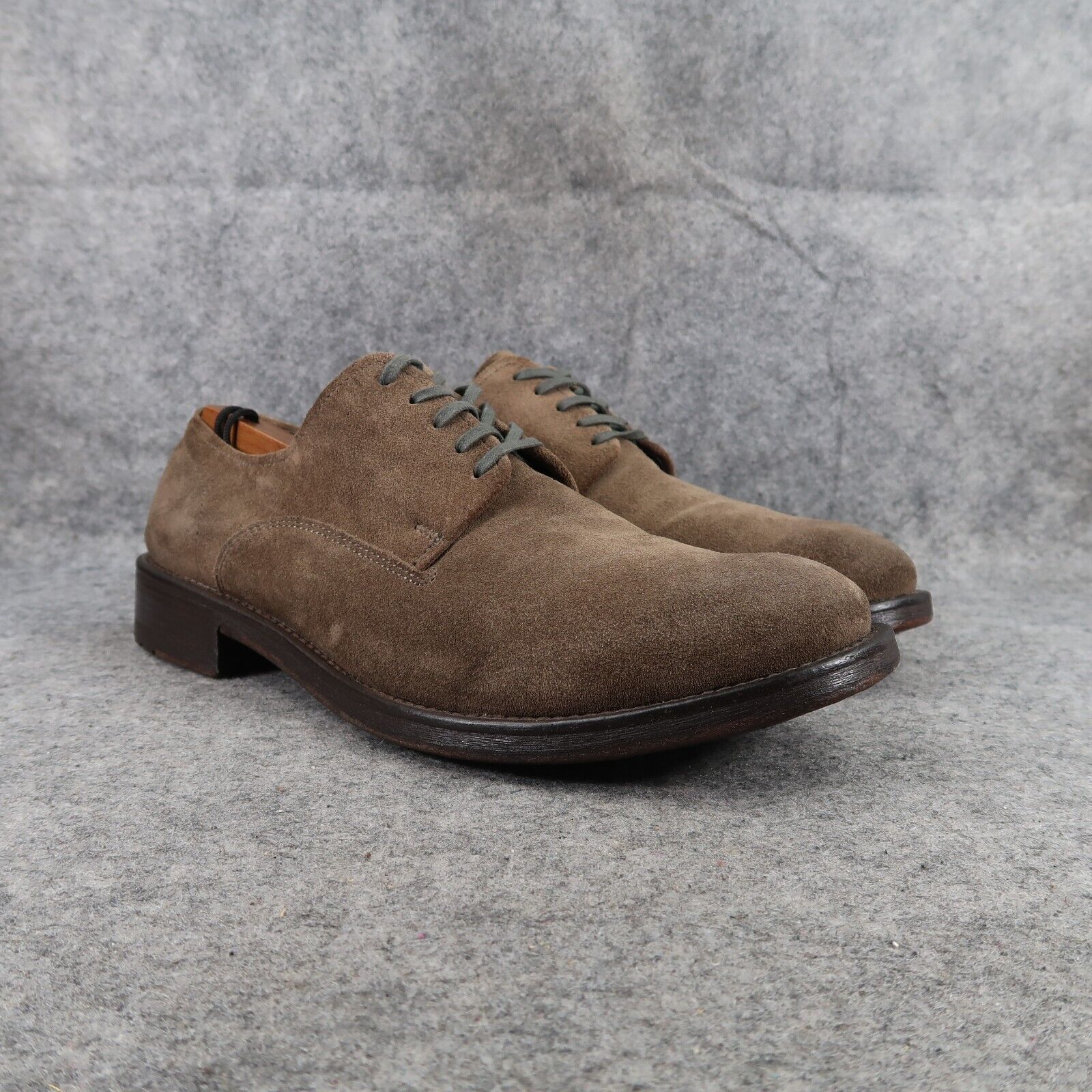 Wallin & Bros Shoes Mens 44 Oxford Classic Suede Derby Brown Formal Professional