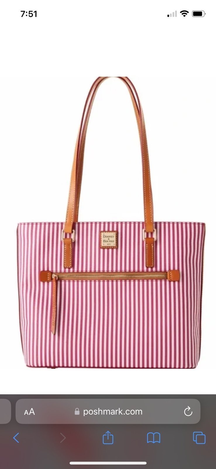 Dooney Bourke Pink/Blue/White/Tan