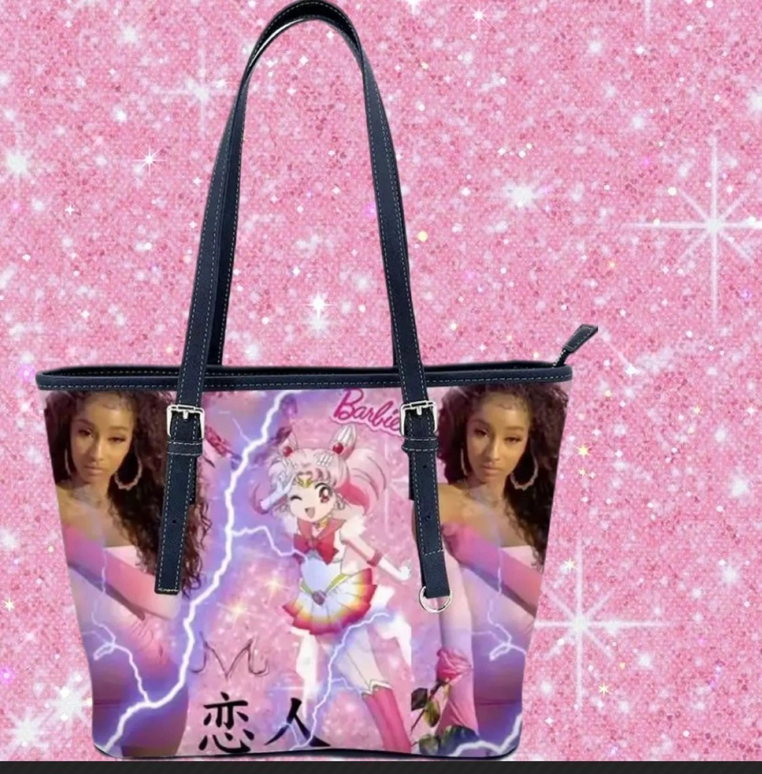 Rubi rose x chino moon Pink cute kawaii fashion tote bag custom made