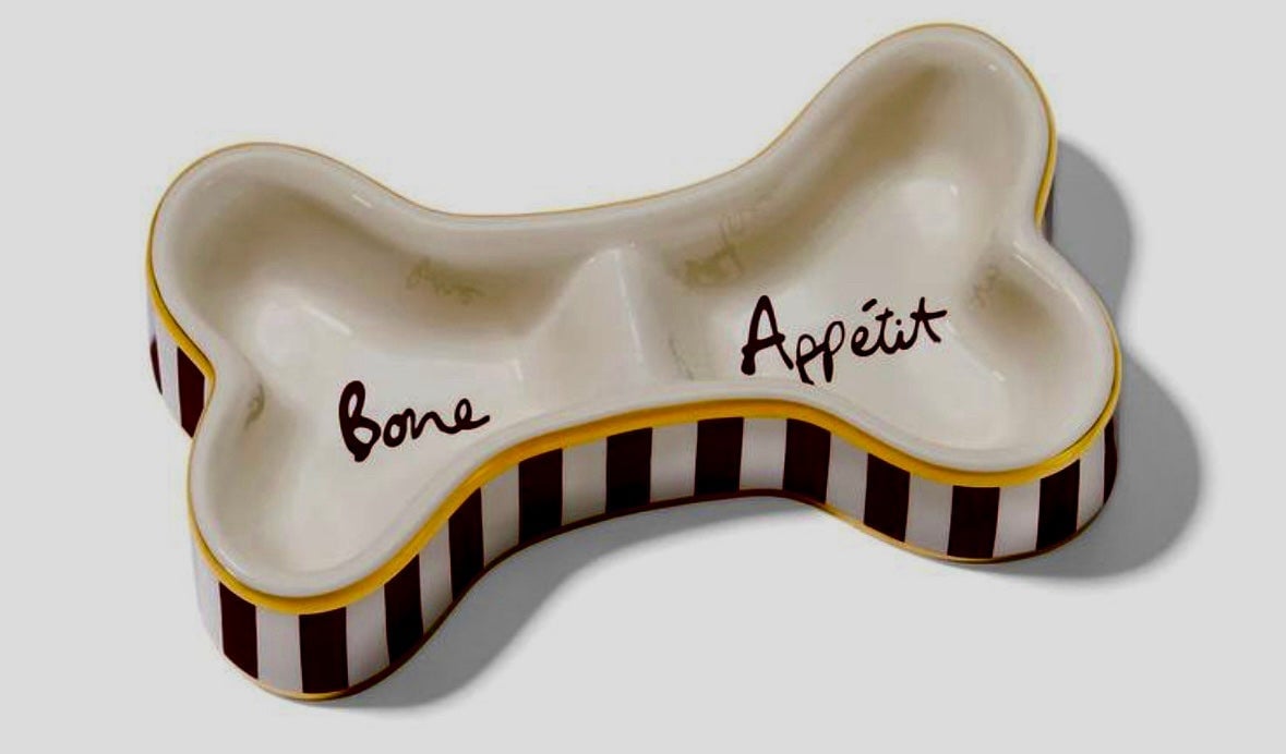Henri Bendel Bone Appetit dog bowl