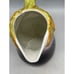 eggplant shaped Mancer pitcher 417814 purple green handle glass made Italy READ