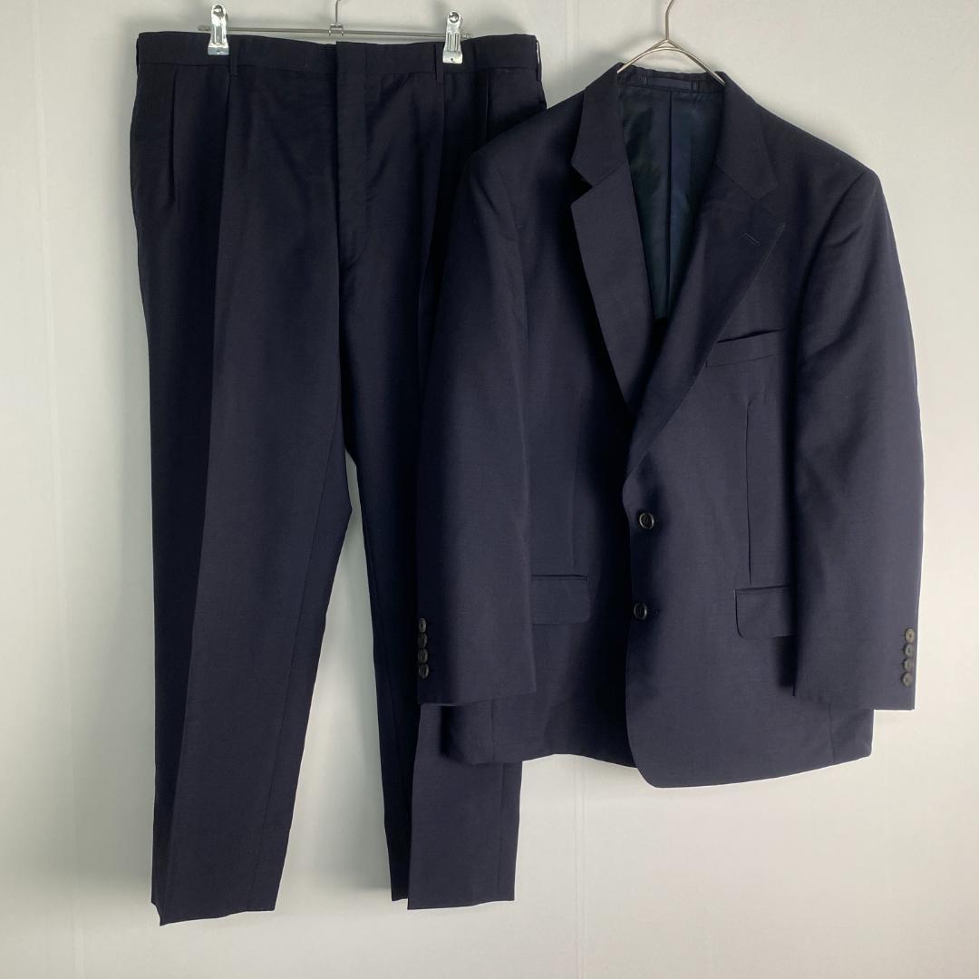Aquascutum Suit, Kid Mohair, Navy Blue, Men's, Versatile, Business