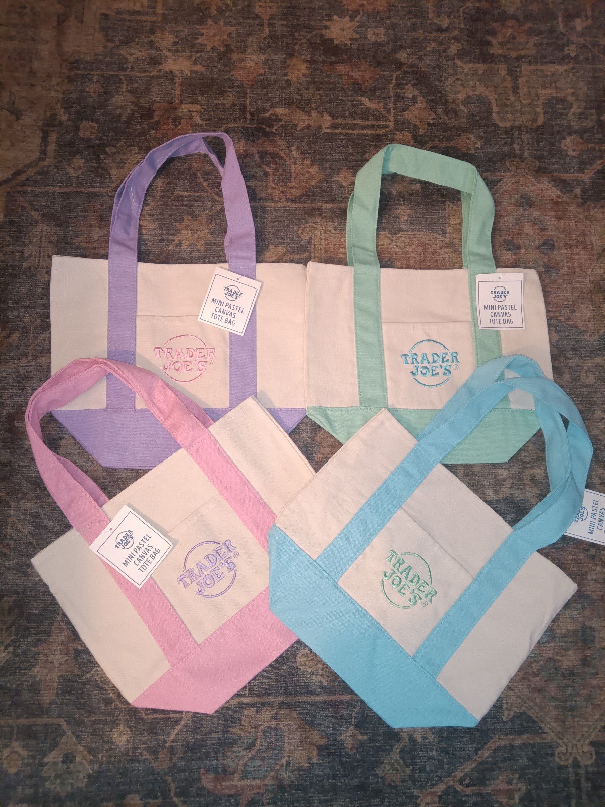 NWT Trader Joe's Mini Tote Set of 4