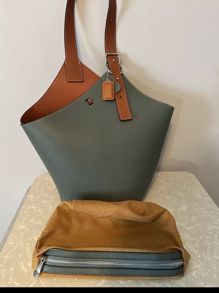 MDBM Maison de Beaute Marseilles CHOLET Bucket HandBag Tote Purse Green