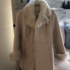 Faux shearling coat for women