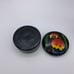 Vtg.Handmade Wooden Box & Cylinder Jar Adorned With Parrot & Tropical Foliage