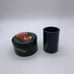 Vtg.Handmade Wooden Box & Cylinder Jar Adorned With Parrot & Tropical Foliage
