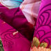 Natori floral midi wrap robe kimono sleeves Sz Small fuchsia pink polyester