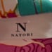 Natori floral midi wrap robe kimono sleeves Sz Small fuchsia pink polyester