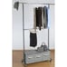 Organizer, 2 Tier Garment Rack with 3 Drawer Closet Organizer, Clothing Racks