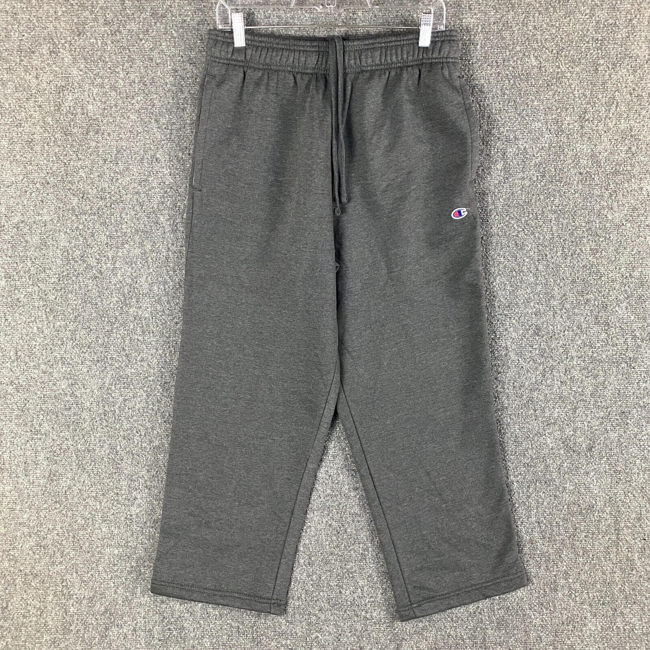 Champion Sweatpants Women's Medium Gray Elastic Waist Drawstring Cotton Blend
