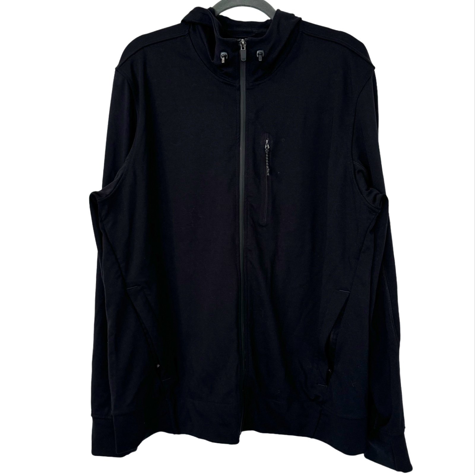 Mack Weldon Atlas Full Zip Hoodie True Black Size Large