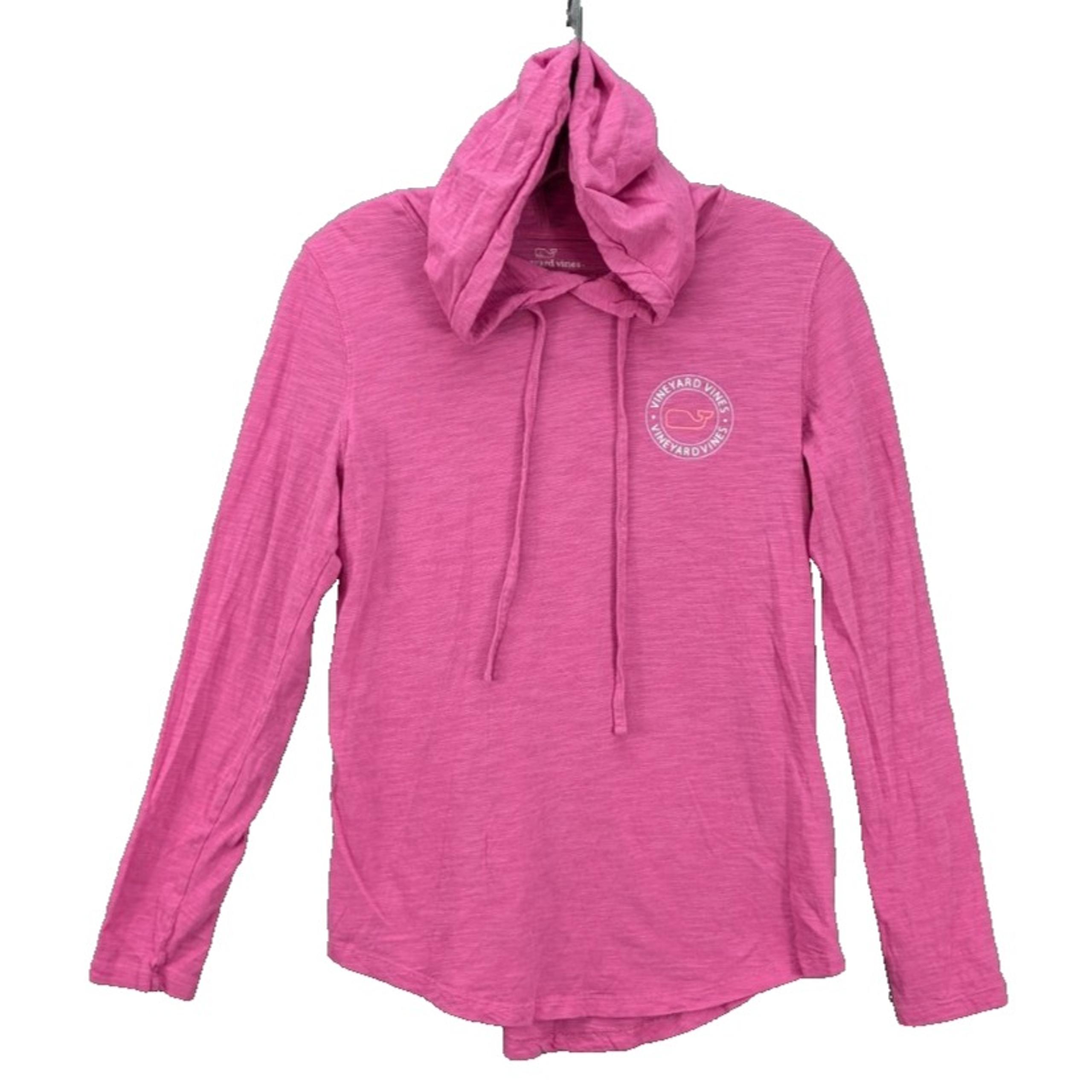Vineyard Vines Womens Lightweight Pullover Hoodie Whale Logo Drawstring Size XS
