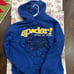 marina blue sp5der hoodie