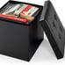 Folding Box Chest with Memory Foam Seat, Tufted Faux Leather - NEW