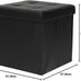 Folding Box Chest with Memory Foam Seat, Tufted Faux Leather - NEW