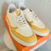 Miz Mooz Veronica Leather Sneaker Lightweight Yellow/White Size 10 Euro 41, NWT