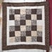VINTAGE CRAZY QUILTS BROWN & TAN 45 X 45 LAP QUILT