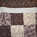 VINTAGE CRAZY QUILTS BROWN & TAN 45 X 45 LAP QUILT