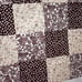 VINTAGE CRAZY QUILTS BROWN & TAN 45 X 45 LAP QUILT