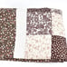 VINTAGE CRAZY QUILTS BROWN & TAN 45 X 45 LAP QUILT