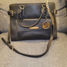 MICHAEL KORS GEORGIA SAFFIANO LEATHER SATCHEL BAG