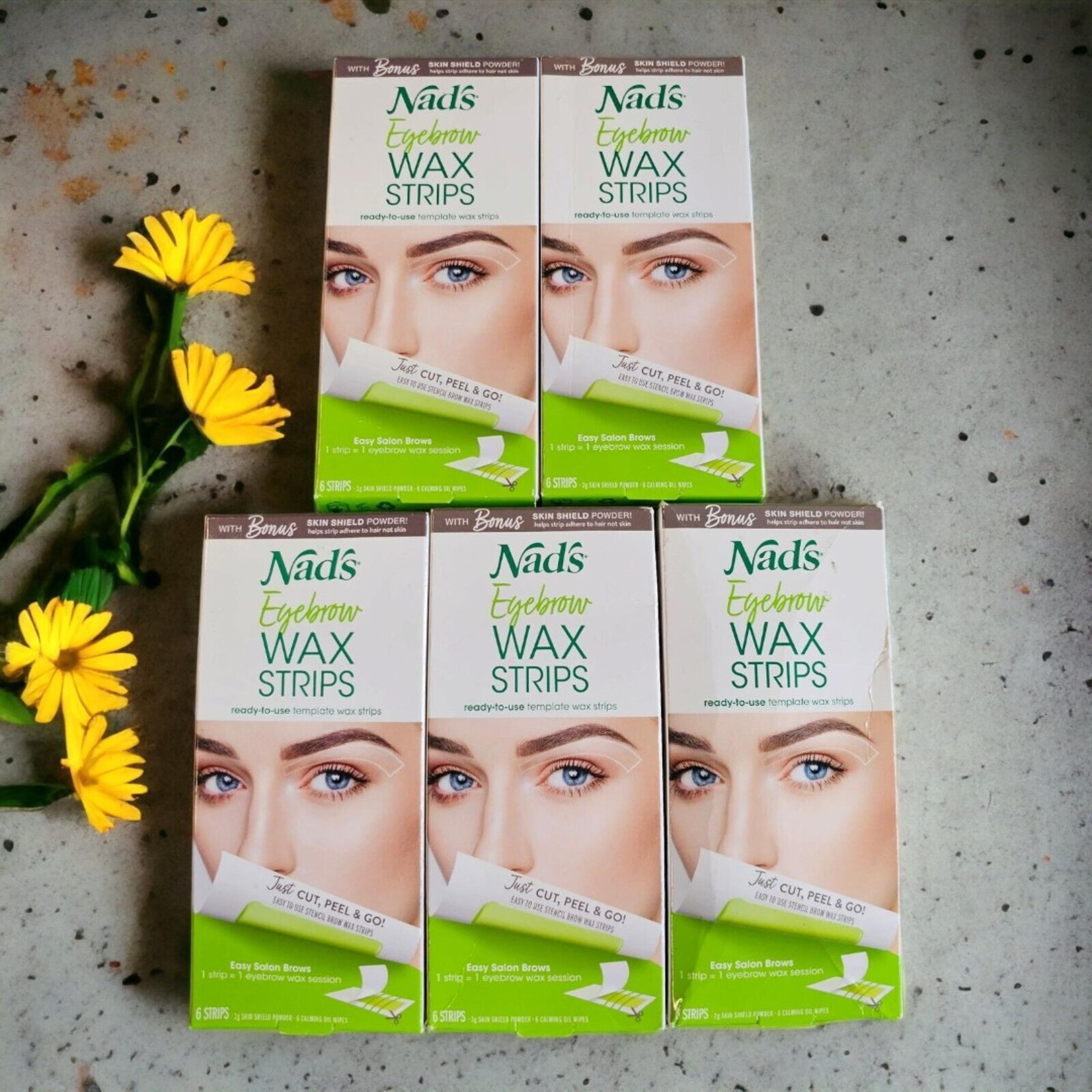 5 Nad's Eyebrow Wax Strips 6 Strips Each 30 Total