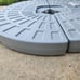 GRAY 4 PIECE OFFSET UMBRELLA BASE STAND #9068
