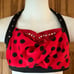 THE LINE UP POLKA DOT RED BLACK 2 PIECE RHINESTONE DANCE COSTUME CHILD SIZE 10