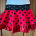 THE LINE UP POLKA DOT RED BLACK 2 PIECE RHINESTONE DANCE COSTUME CHILD SIZE 10