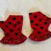 THE LINE UP POLKA DOT RED BLACK 2 PIECE RHINESTONE DANCE COSTUME CHILD SIZE 10