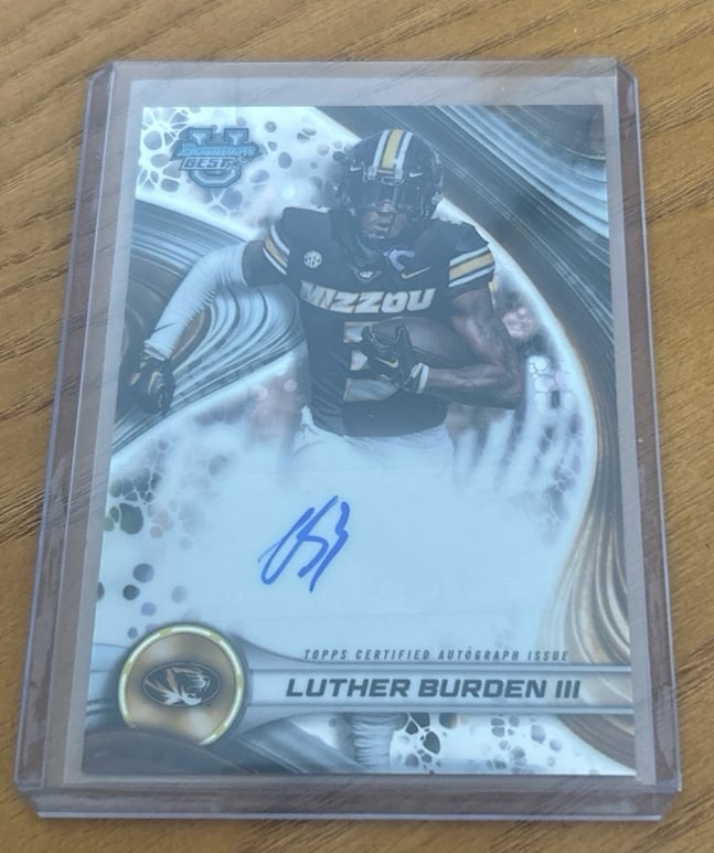 2024 Luther Burden III Missouri Tigers Bowman’s Best University Autograph Card