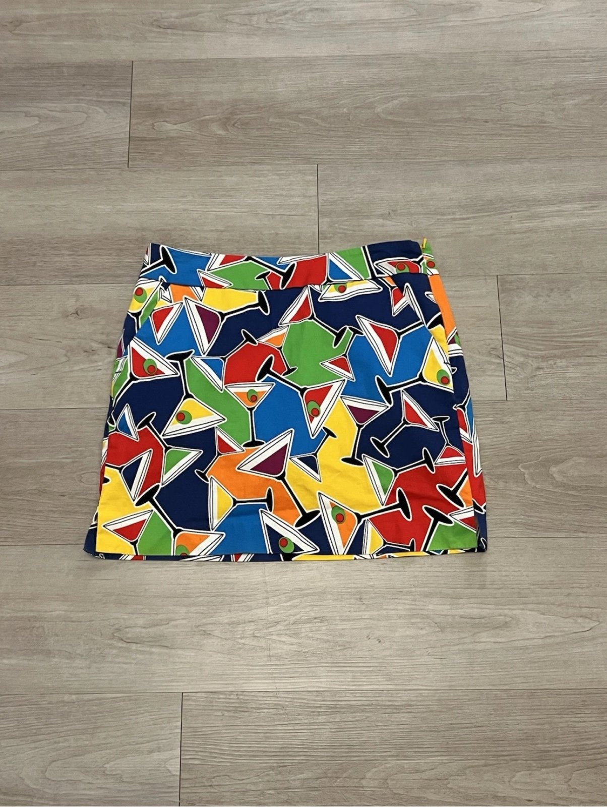 Loudmouth Golf Martini Olive All Over Print Golf Skort Skirt Women’s Size 6