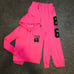 VS PINK neon coral bright 86 jogger campus pants zip hoodie jacket outfit set