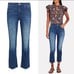 Mother denim the mid rise dazzler ankle fray in squeeze it