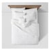 5pc Full/Queen Woven Waffle Stripe Comforter Set White - Threshold New