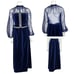 Vintage 70s Jeannene Booher 3pc Set Blue Velvet Genie Outfit Skirt Top & Blouse